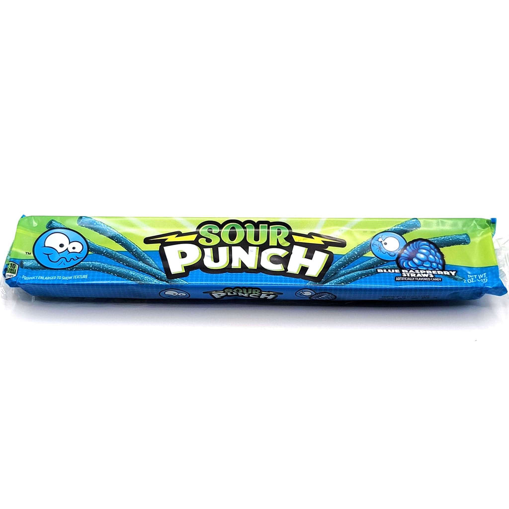SOUR PUNCH BLUE RASPBERRY STRAWS<THEATER CANDY>