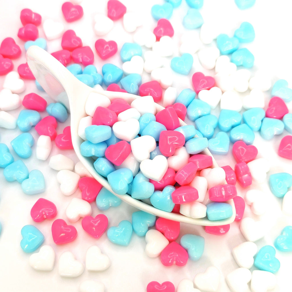 heart-shaped dextrose candy